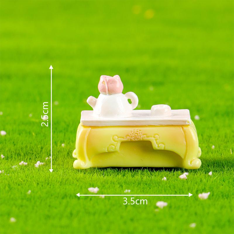 Niedliche Cartoon Garten Harz Miniatur Figur Ornament Kreative Mikro-Landschaft Dekoration DIY Heimdekorationszubehör Geschenke