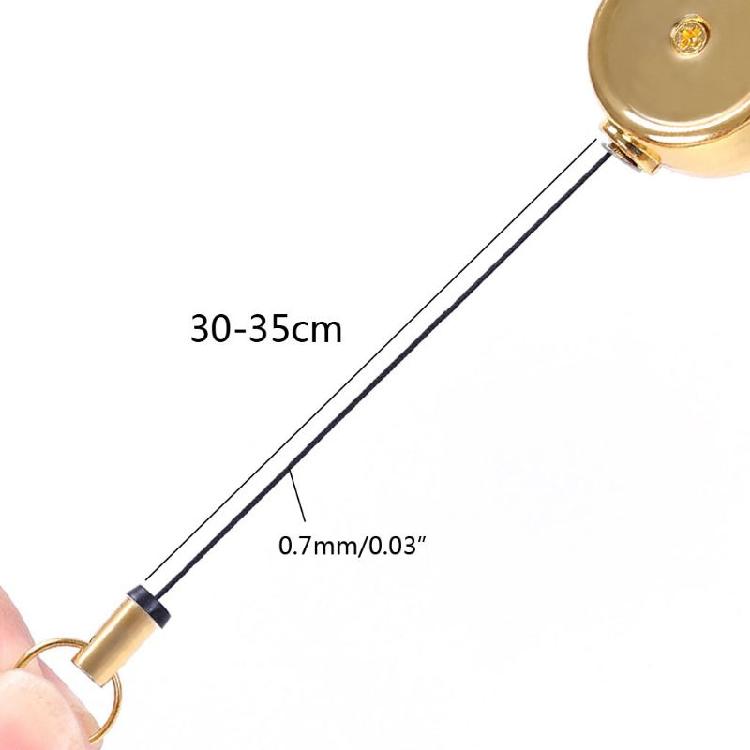 Metal Casing Retractable for Key Ring Zinc Alloy Carabiner Keychain for Handbag