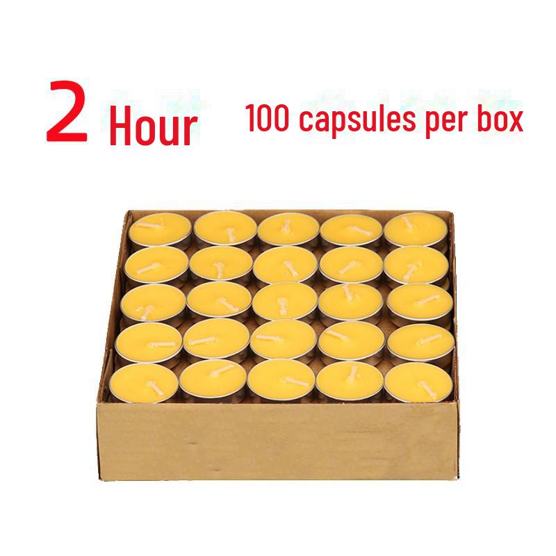 Aluminum Shell Plant Butter Candle Lamp - 8, 12, 24 Hours Burn Time