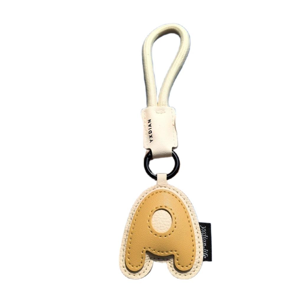 PU Leather 26 Letter Keychain Sweet Lucky Letter Pendant Fashion Alphabet Key Holder  Friend