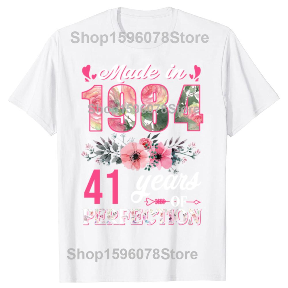 41th Birthday Gifts Men Women 41 Years Old Vintage 1984 T-ShirtWomen Men Clothing Streetwear Graphic T Shirts Harajuku