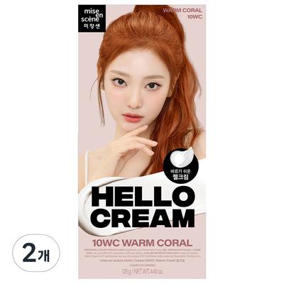Mise-en-scène New Hello Cream General Haarfarbe, Warm Coral, 2 Stk.