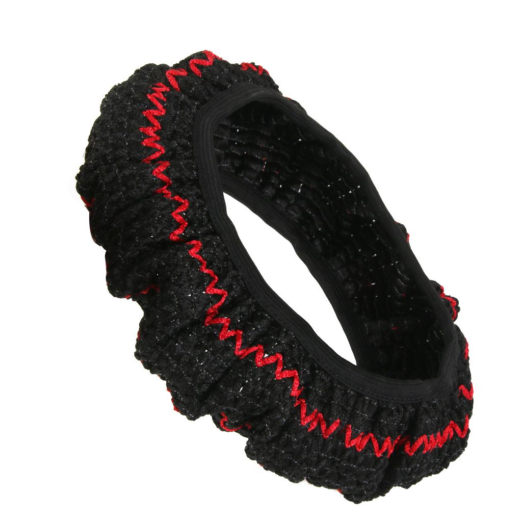 Prodyšný potah na volant do auta Černá+Červená 38cm Protiskluzový Univerzální