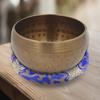 18cm Silk   Round Meditation Singing Bowl Cushion   Pillow(Red)