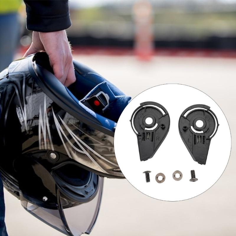 1 Pair Face Shield Windshield Visors Base with Screw Helmets Accessories for SOMAN 965 PA901 Visors Gear Base Plate