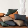 High-End Nordic Diamond Pattern Woven Leather Throw Pillow for Sofa or Chair