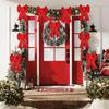 12/1pcs Glitter Bow Gold Red Xmas Tree Ribbon Bowknot Hanging Pendant Ornaments for Christmas New Year Party Home Decor Gifts