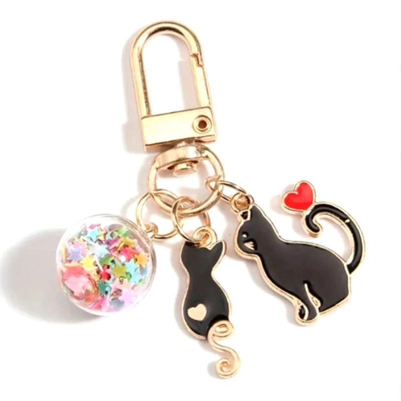 1 Stück Niedlicher Cartoon Katze Geformter Schlüsselanhänger Schlüsselanhänger Rucksack Schlüsselzubehör Geschenk