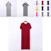 Elegant Women Summer Short Sleeves Dress Bandage Bodycon Evening Party Long Maxi Dress