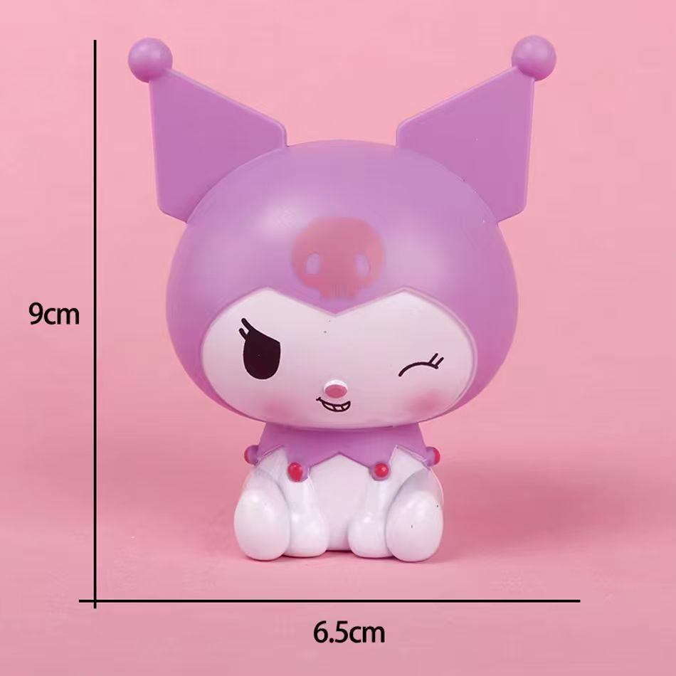 Zabawki Figurki Akcji Lalki Model Ozdoba Biurko Sanrio Kuromi Melody Cinnamoroll Prezenty Urodzinowe dla Dzieci Dekoracja Tortu