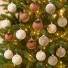 15pcs Shatterproof Xmas Spheres Ornaments Flocking Christmas Hanging Balls  Hom Festive Party Decor