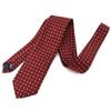 [Michiko London] Brand Necktie, Made in Japan, 100% Silk, Jacquard Weave, Small Pattern (Pattern A: Red)