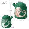 Kusunokibashi Monori [moritaMiW] MiW Gusseted Pouch with Tree Branch and Tails Design, Green [A-68689-90-G]