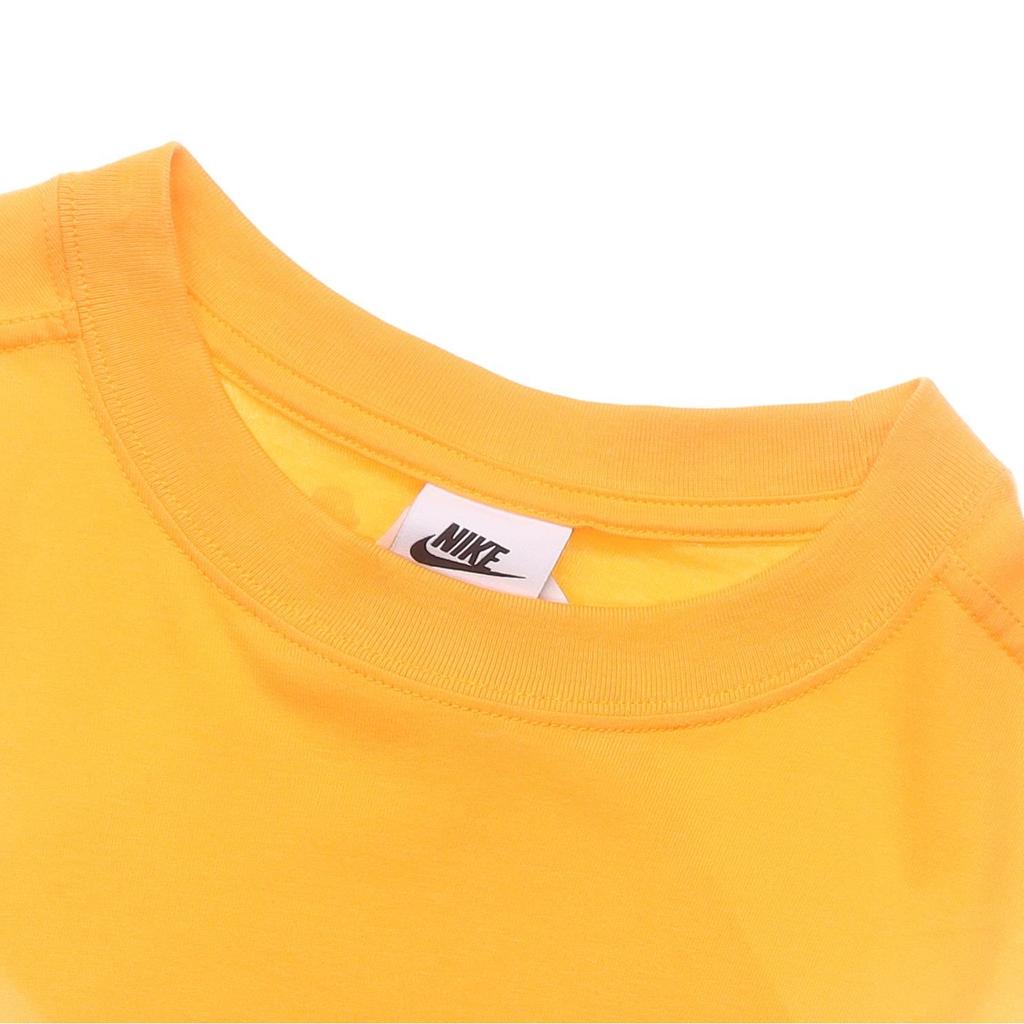 Nike Sportswear Swoosh Cartoon Print Vintage Loose Cotton Casual Crew Neck Short Sleeve Drop Shoulder T-Shirt Women T-Shirt Sundial-Yellow FN3711-717