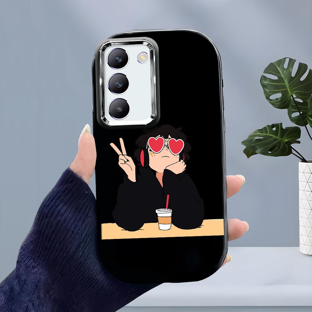 For OPPO A18 A38 A54 A60 A96 Reno12 F 8T 8Z Vivo V30 V40 Y15s Y22 Y27 Y30 Y36 Couple Phone Case Soft Silicone Candy Color Casing
