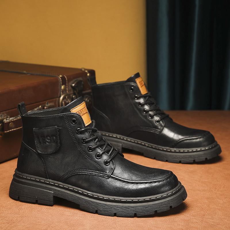 Fashion Autumn and Winter Men's Short Boots Classic Retro Design Style Outdoor Leisure Business Party Daily Office Motorcycle Shoes