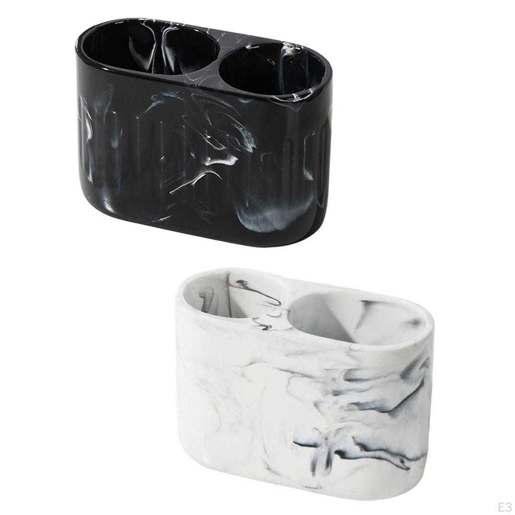 Toothbrush Holder Bathroom Storage 2 Compartment Accessories Makeup Brushes for Comb