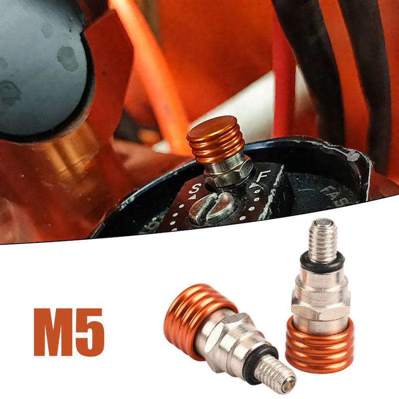 2pcs Motorcycle M5*0.8cm Front Fork Shock Absorption Air Bleeder Valve Screw Motorbike Accessories for Honda Kawasaki Suzuki