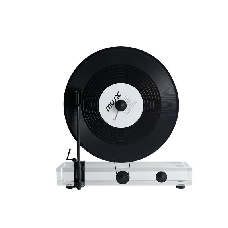 Crystal Vintage-Style Turntable Decorative Model Desk