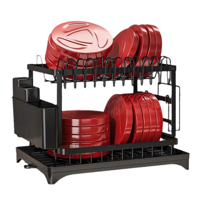 Víceúčelový kuchyňský odkapávač na nádobí a kuchyňské náčiní