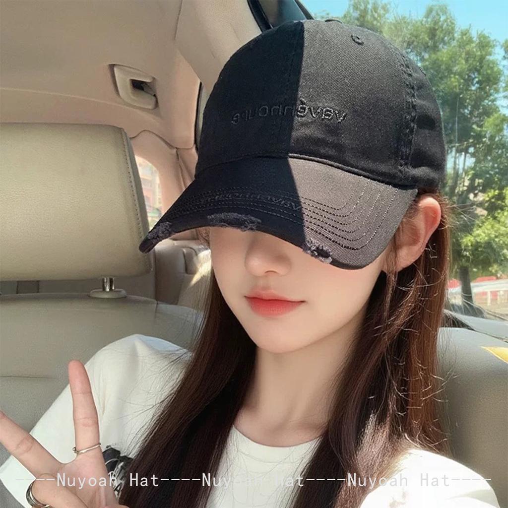 New Men Women American Vintage Embroidered Letters Baseball Hats Sunshade Street Versatile Broken Peaked Caps Personal Fashion