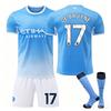 26-27 Manchester Home Football Jersey for Kids and Adults DEBRUYNE #17