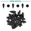 ACROPIX 20pcs Interior Trim Panel Push Rivet Car Door Clip Universal 6mm Hole Diameter Black