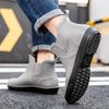 Fashion Rain Shoes Men's Chelsea Short Tube Wear Versatile Water Boots Soft Sole Comfortable Non-slip Kitchen Rubber Shoes Men