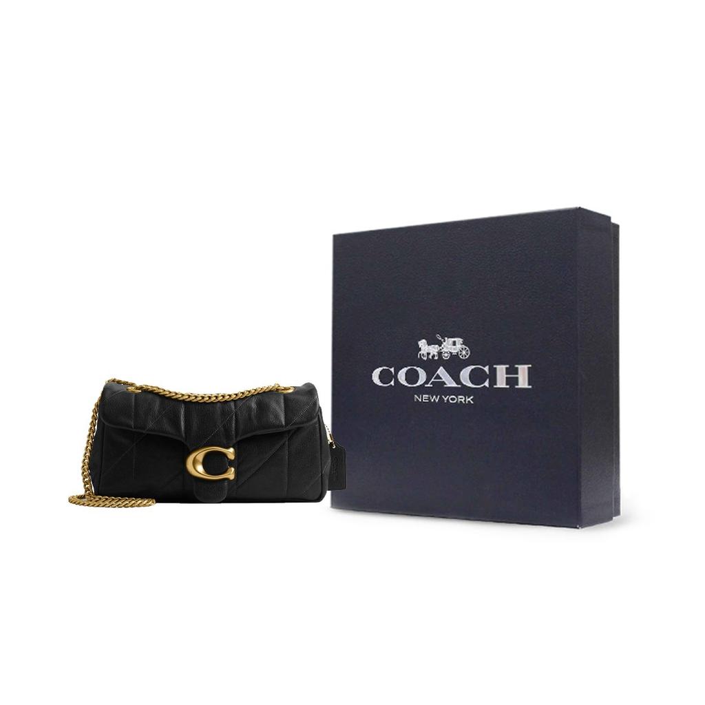 Coach Tabby 26 Quilted Classic Logo Hardware Lambskin Leather Shoulder Bag Medium Women shoulder bag Black CCW83-B4BK