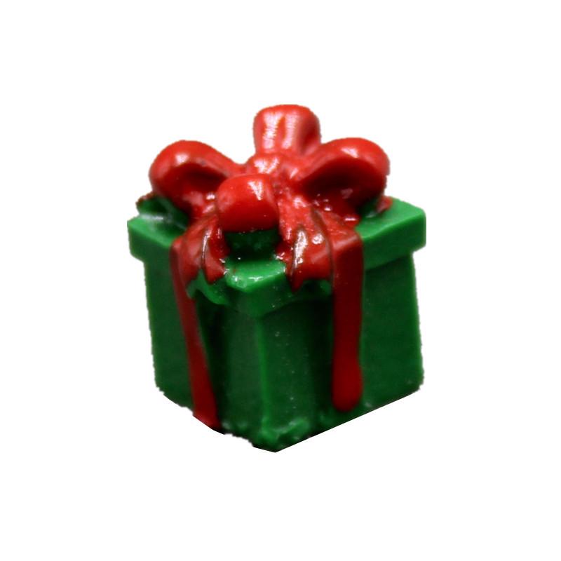 Mini Resin Christmas Gift Box Display Ornaments for Dollhouses and Birthdays