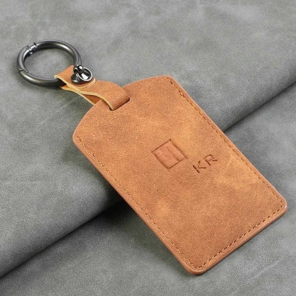 Leather Car Smart Card Slice Remote Key Bag Protective Shell Buckle for ZEEKR 001 009 007 X Accessories