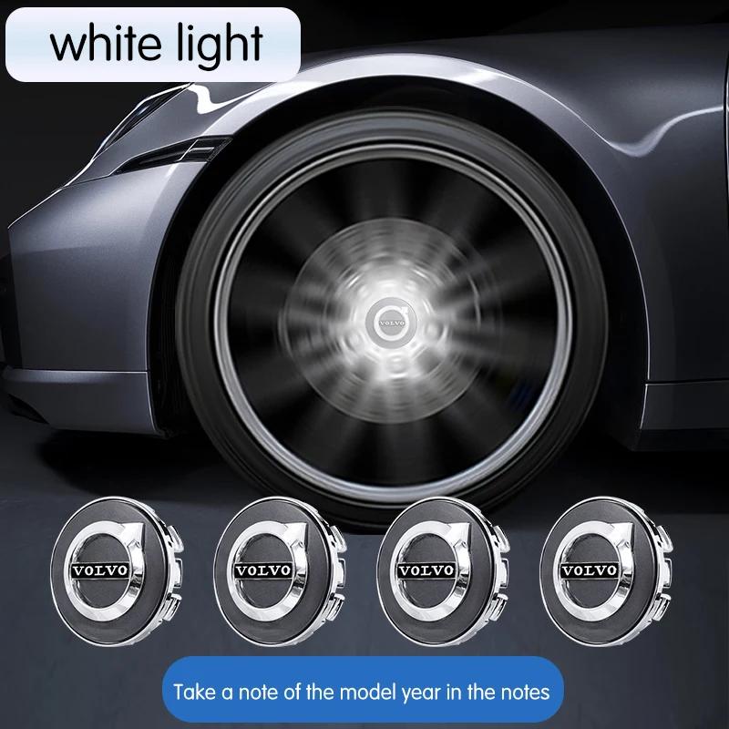 Per Volvo Luci Mozzo Tappi Ruota Auto Copertura Centrale Ruota Tappo Illuminante Illuminazione Galleggiante LED Auto Per Volvo XC40 XC60 XC90 S60 V