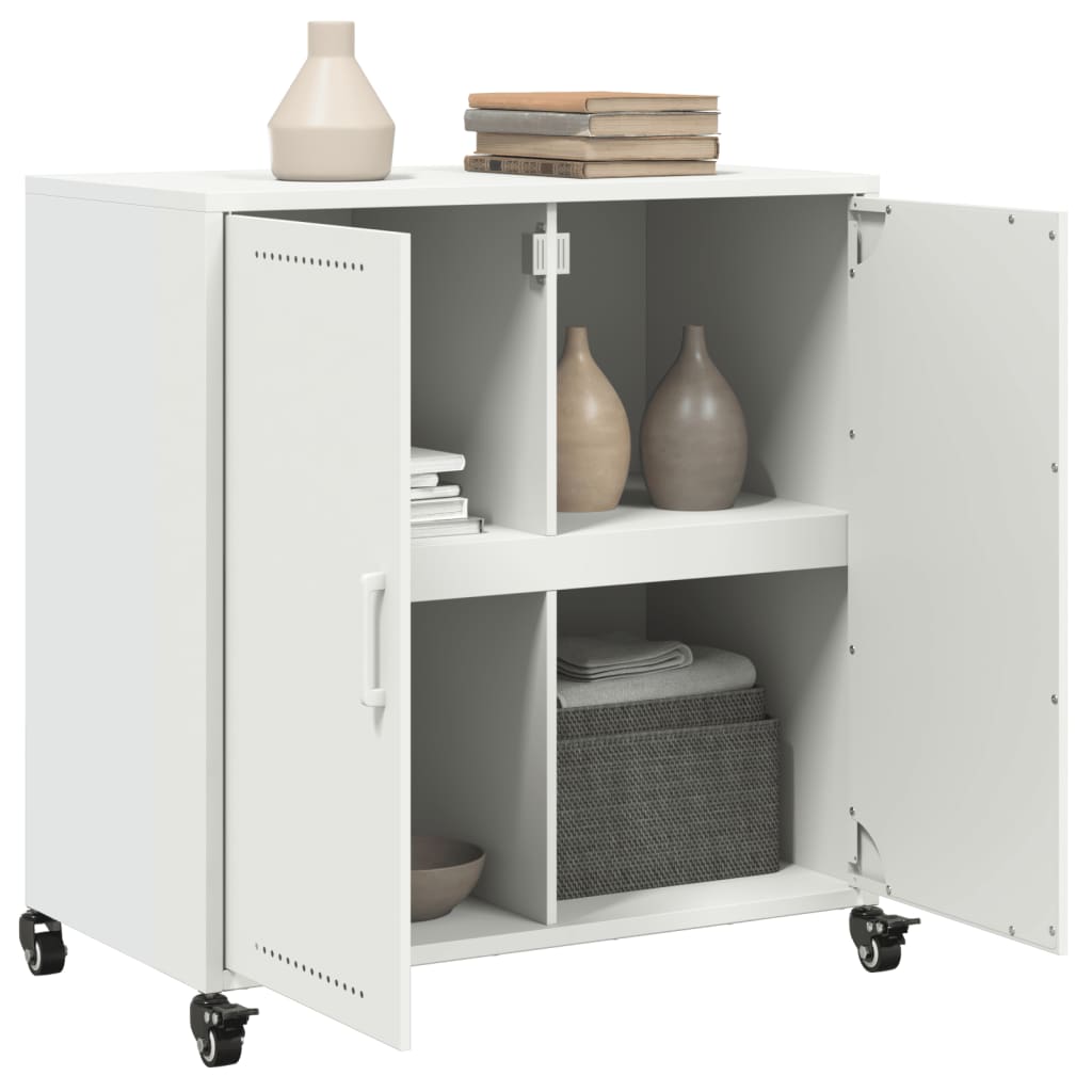 Sideboard White 68 x 39 x 72 cm Steel