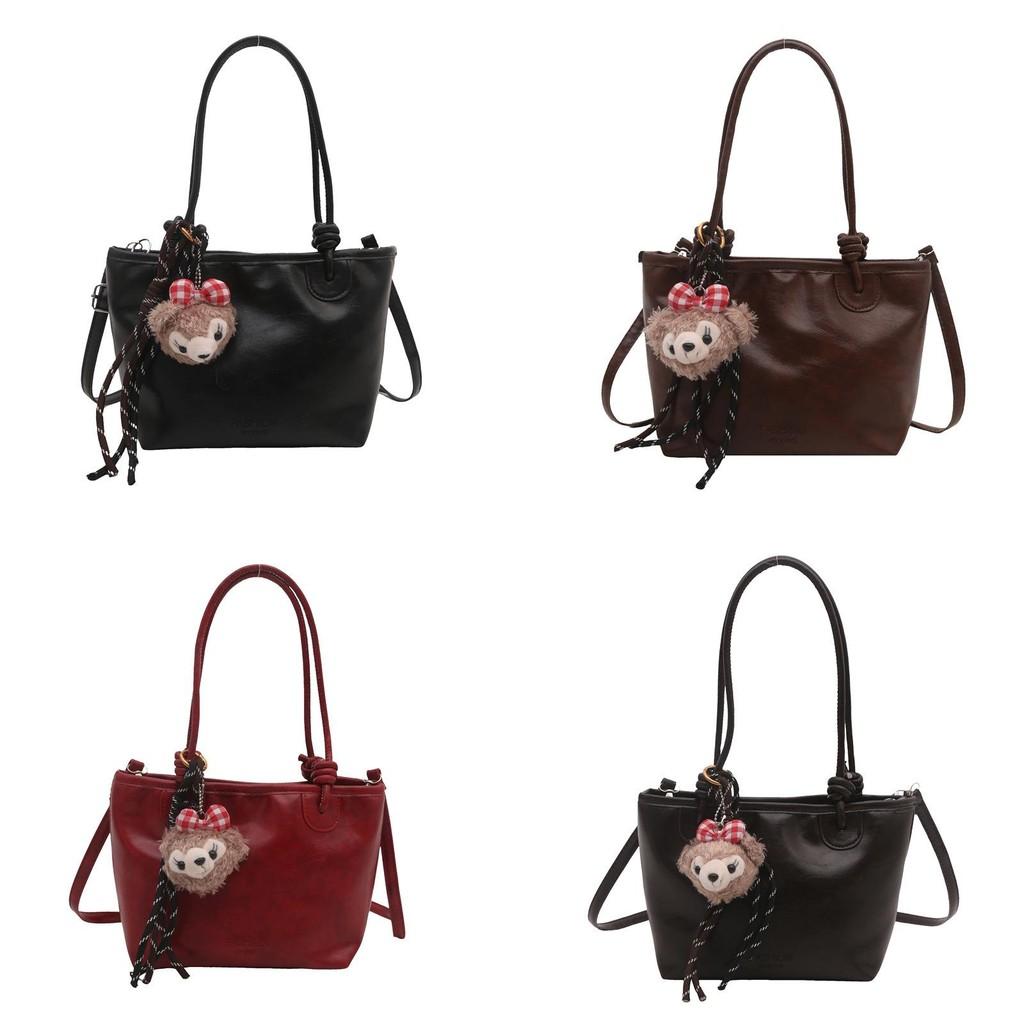 Fashion Bag Crossbody With Letter Embossed Design And Shellie May Pendant