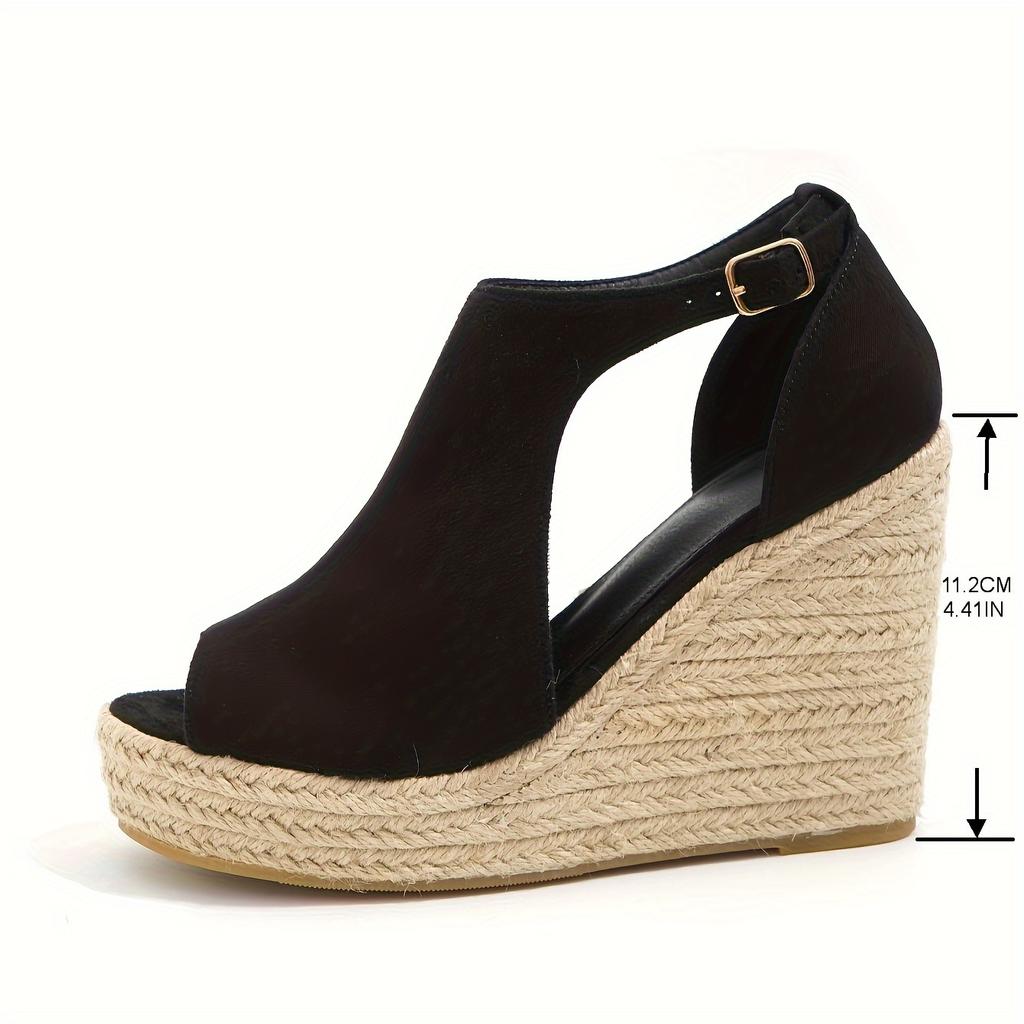 Ladies Elegant Open-toed Thick-soled Wedge Sandals