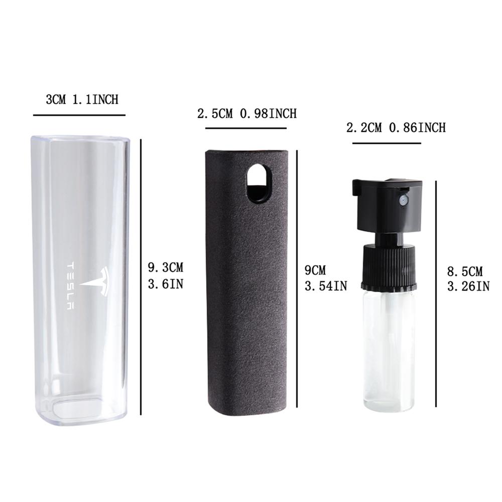 AAAIF1 2in1 Microfiber Screen Cleaner Spray Bottle Set Mobile Phone Ipad Computer Cloth Wipe For Tesla Model Y 3 S X Roadster Bonina