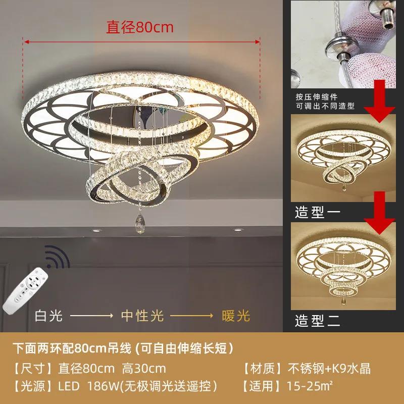 Lustres Bedroom Modern Crystal Ceiling Lighting Luxury Lamps Living  Light Led Fixtures