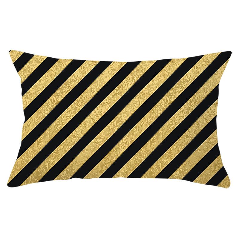 New Christmas Peach Skin Waist Pillowcase Gold Series Sofa Cushion Cover Bedside Pillow Cover