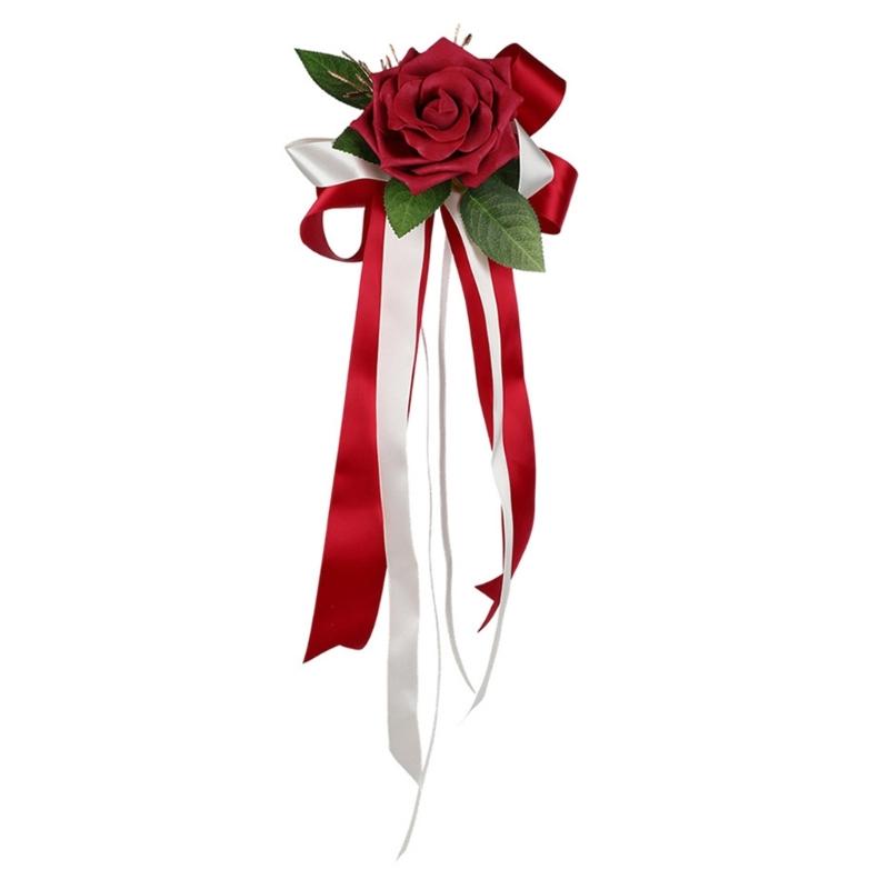 Artificial Floral Arrangement For Wedding Chair Decors Car Ornament Outdoor Ceremony Weatherproof Silk Flower Decoration