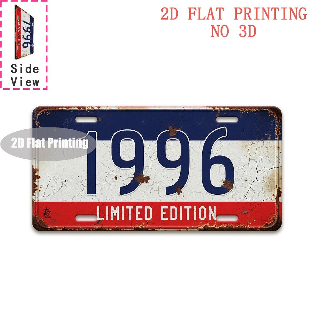 Vintage City Scenery Coordinate Year Letter License Plate Metal Tin Sign Retro Wall Decor For Bar Cafe Home Garden