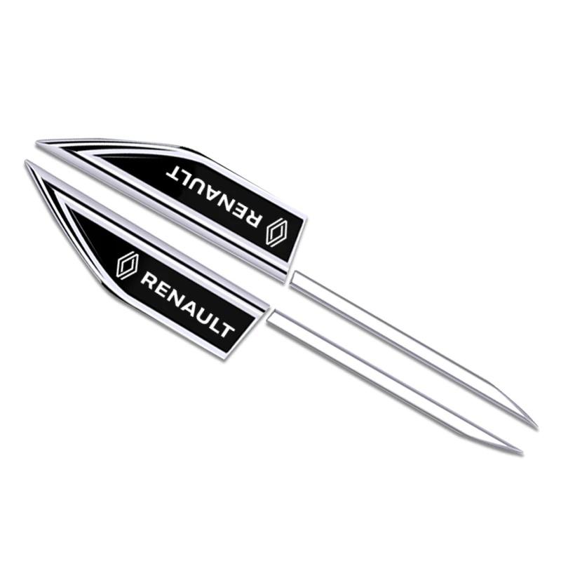 

Interior Stickers Car Door Waist Line Metal Stickers For Renault Clio Megane Trafic Captur Car Side Wing Fender Decals Body Exte