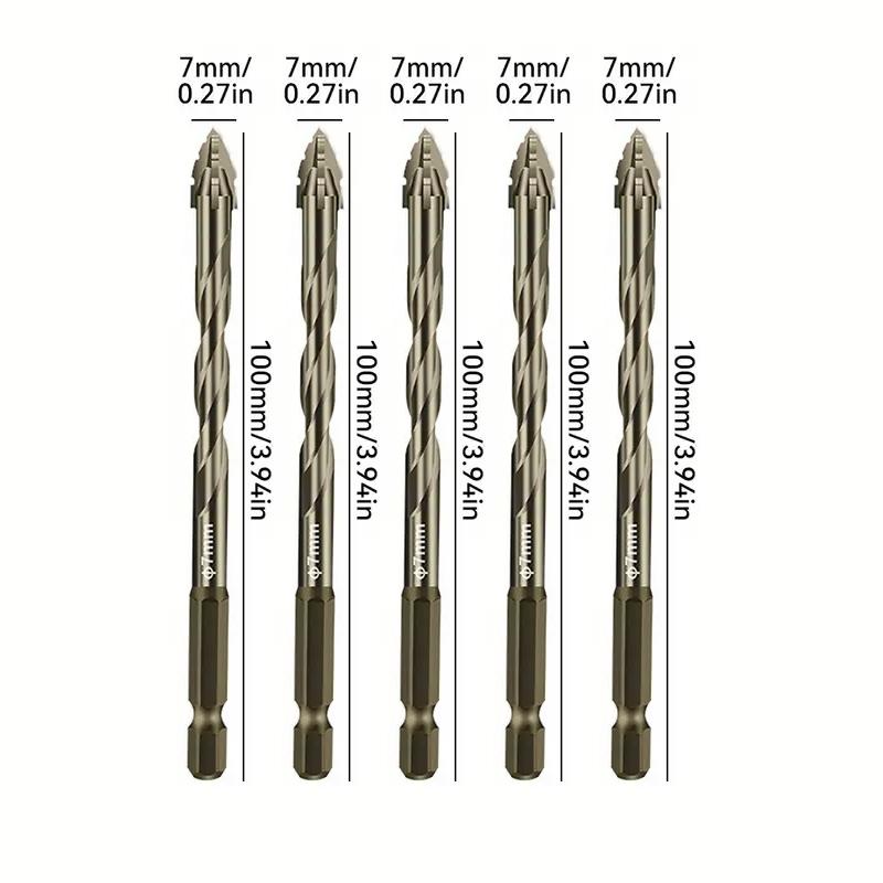 4-12mm Four-Flute Sawtooth Drill Bit Sawtooth Drilling Tools For Glass/Tile/Concrete/Metal Drill Bit Set Tools