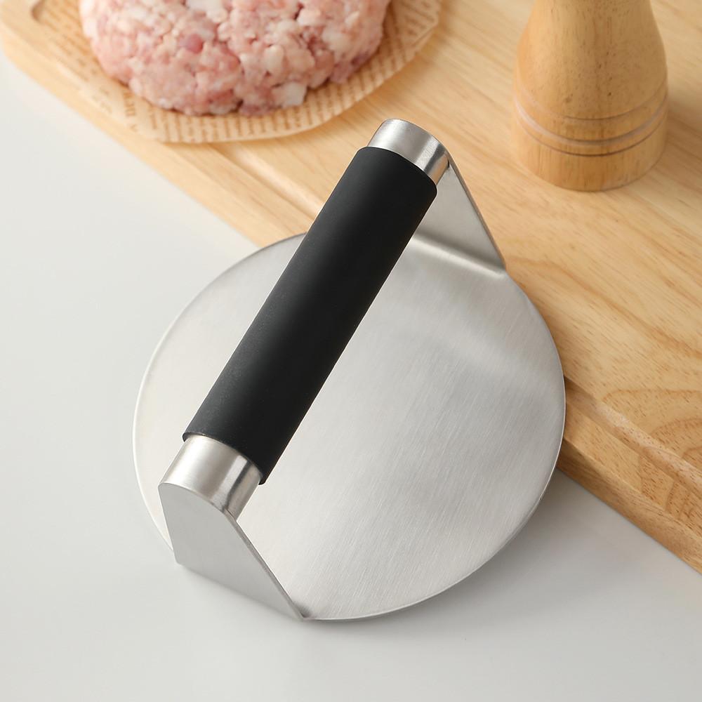 Pressa per Hamburger in Acciaio Inossidabile con Superficie Antiaderente per Uso in Cucina e Idea Regalo