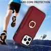 Ring Holder Cards Slot Leather Phone Case For iPhone 16 15 14 Plus 13 12 11 Pro Max XR XS 7 8 Shockproof Cover Coque