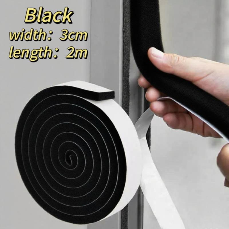 2/4/6pcs Foam Door Window Sealing Strip Weather Strip Self-Adhesive Soundproof Windproof Dustproof Draught Excluder Insulation