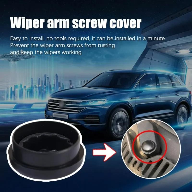Car Windshield Wiper Arm Screw Cover Automatic Front Windshield Wiper Plastic Bolt Caps for Volkswagen Replaceable Accessories