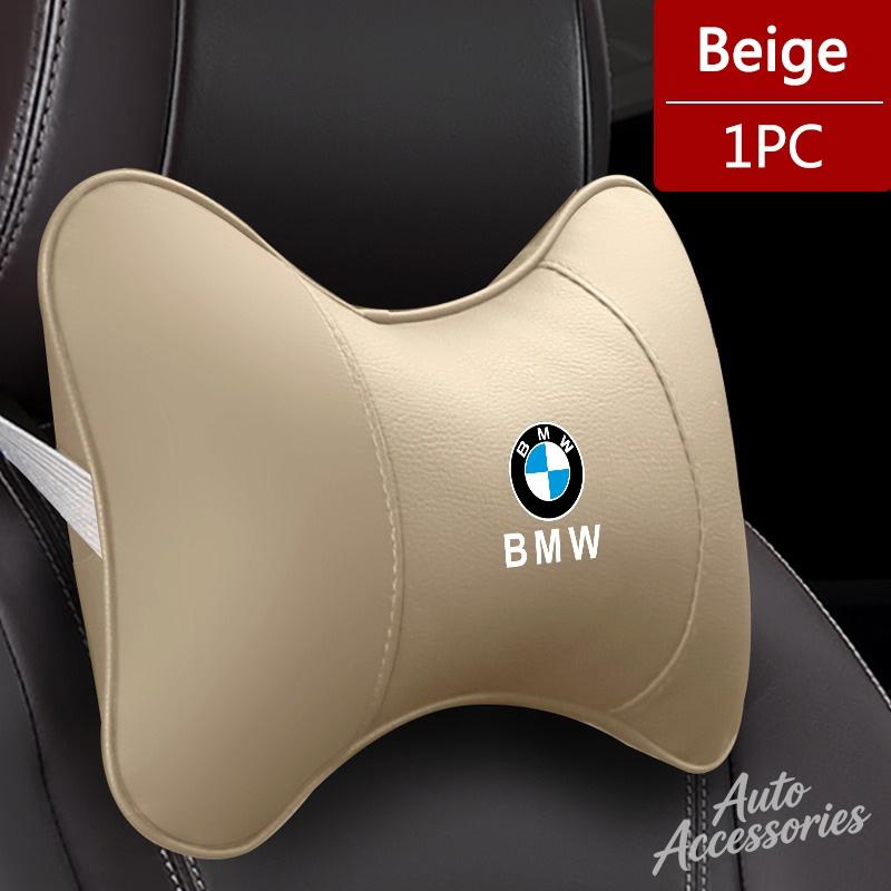 Car Seat Neck Pillow Headrest Rest Cushion Leather Accessories For BMW 1 3 5 7 Series X1 X3 X5 F10 F15 F16 F20 M3 M4 E34 sticker ulcr72