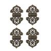 4pcs Vintage Cabinet Antique Furniture Hinge, Cabinet Drawer Door Butt Hinge for Wood Box Decorative