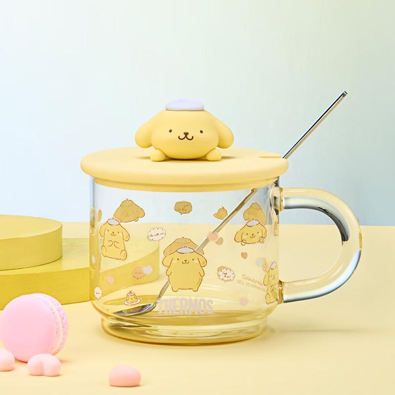 Thermos Sanrio Pompompurin Glass Straw Cup