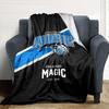 Orlando Magic Logo Print Flannel Blanket High Quality Warm Comfortable Cover for All Seasons Perfect for Gifts Home Decor